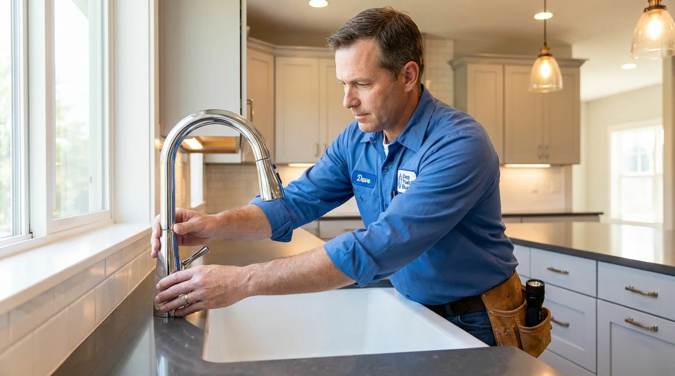 Kitchen faucet installation by Johns Plumbing LLC in Beebe